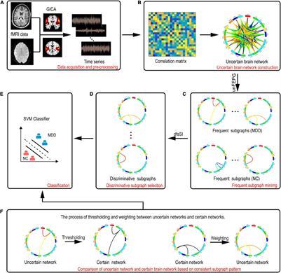 Depression Classification Using Frequent Subgraph Mining Based on Pattern Growth of Frequent Edge in Functional Magnetic Resonance Imaging Uncertain Network